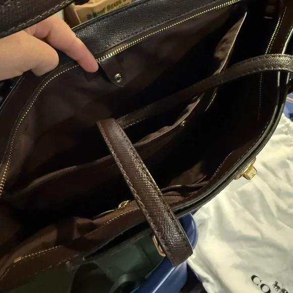 Coach Oxblood Leather Tote - Picture 6 of 9